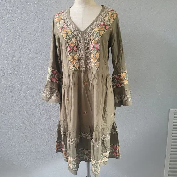 caite embroidered dress ADENA DRESS (XS, S, M ONLY) S